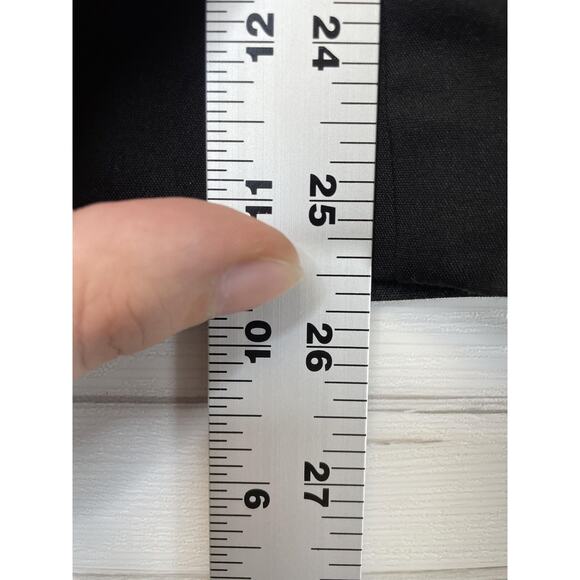 Cynthia Rowley Pants Womens 8 Black Cropped Stretch Ankle Zip Hook Dress Work - Picture 5 of 10